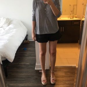 Worn twice- H&M gray three quarter sleeve blouse